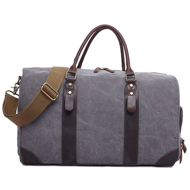 2018 Fashion Canvas Men'S Travel Bag Carry On Luggage Bags Vintage Handbag Crossbody Men Duffel