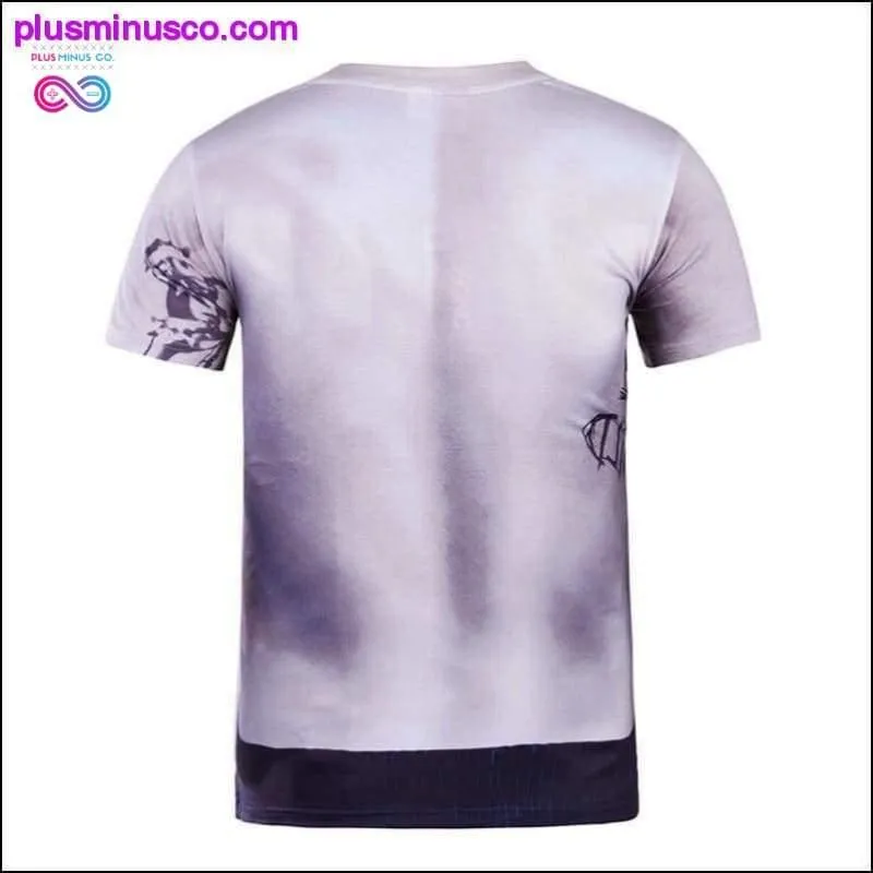 3D Print Tattoo Muscle T-shirt Short Sleeve