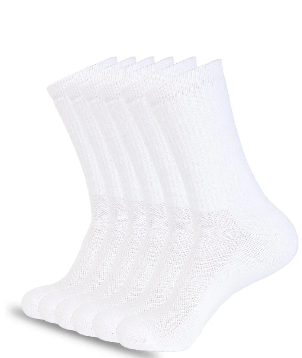 6 PACK ATHLETIC SPORT CREW SOCKS