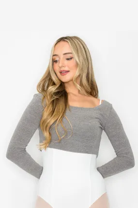 Aluvie "Chloe" Long Sleeve Crop Sweater