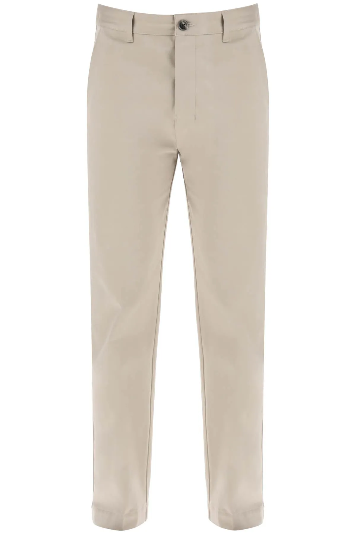 AMI ALEXANDRE MATIUSSI cotton satin chino pants in