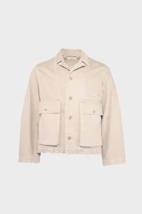 Boxy Jacket - Denim Snow Beige