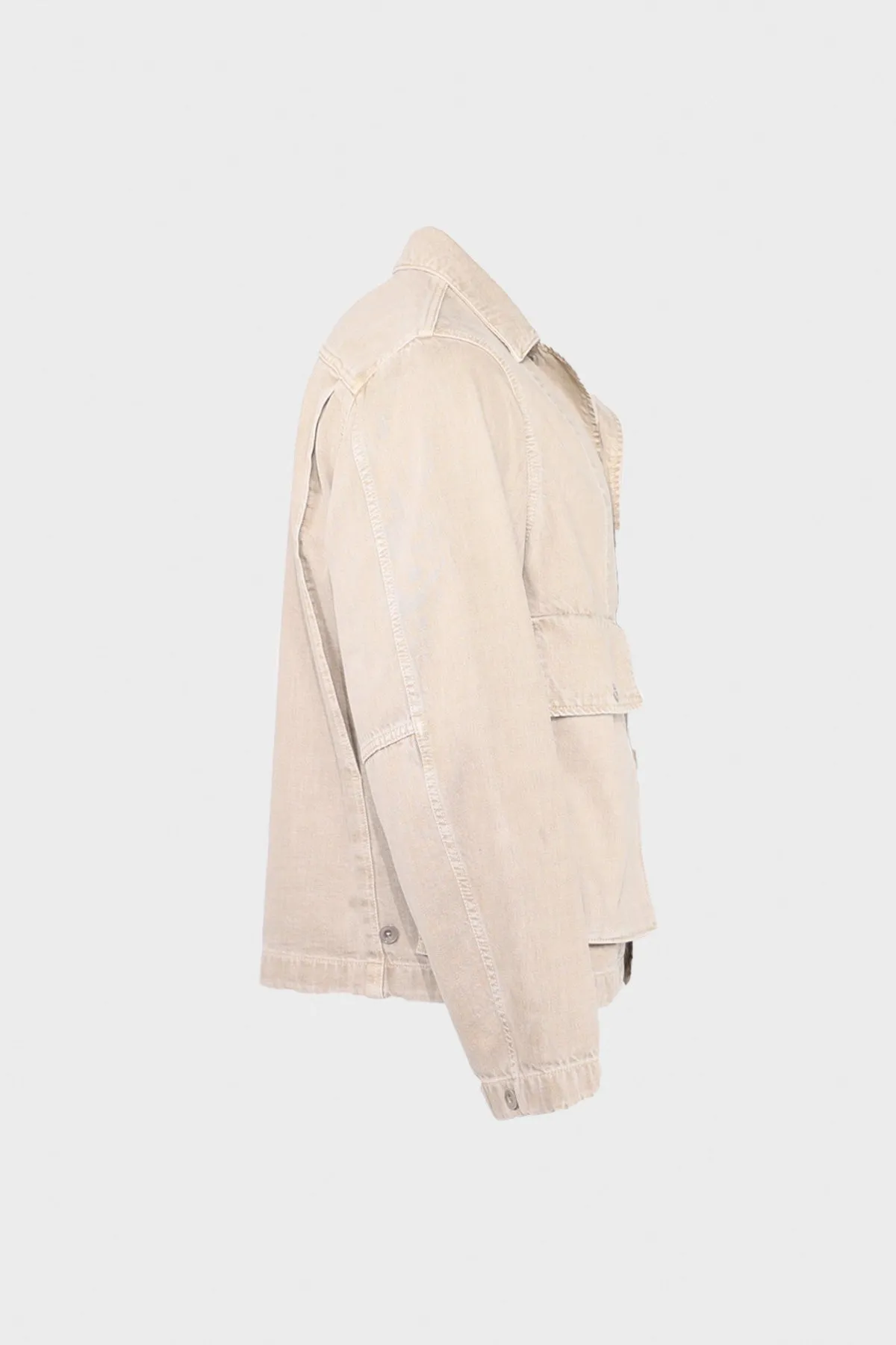 Boxy Jacket - Denim Snow Beige