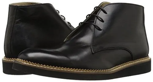 BUGATCHI MEN'S MILANO CHUKKA BOOT, NERO, 12 M US