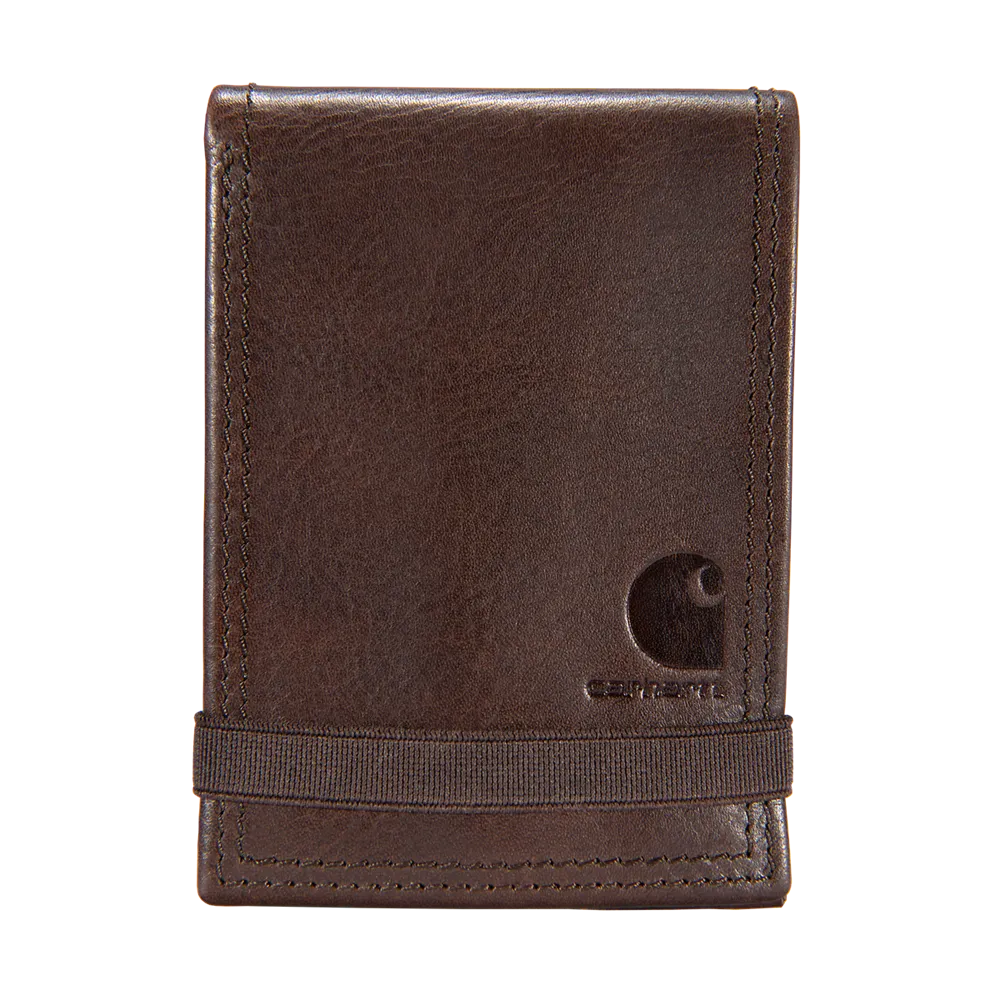 Carhartt MILLED LEATHER Classic stitched front pocket wallet