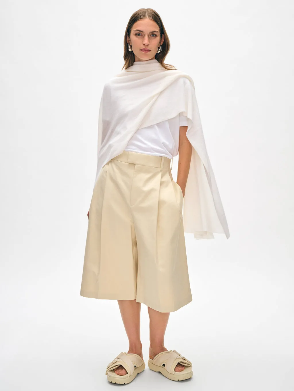 Cashmere Travel Wrap Soft White