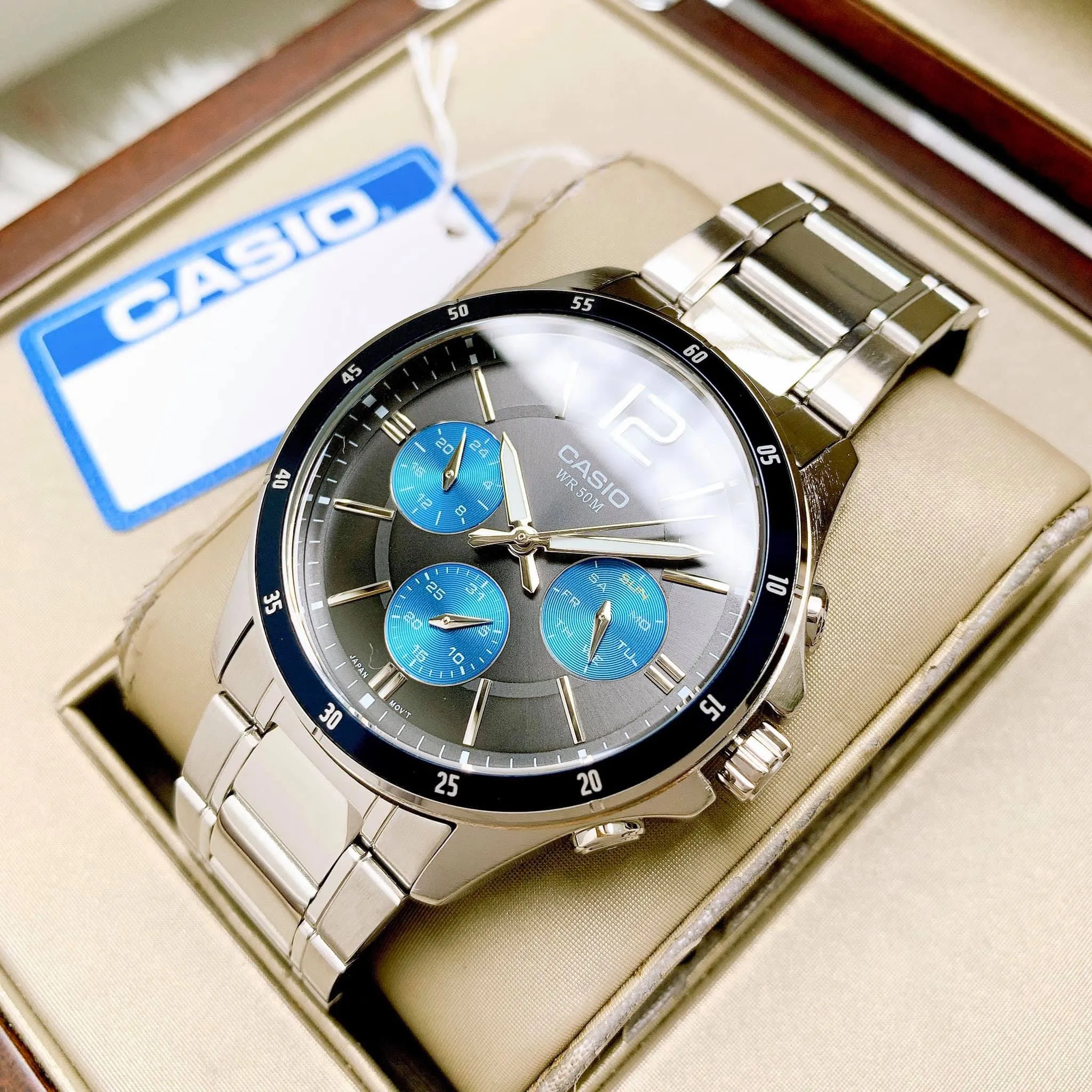 Casio - MTP-1374D-2AVDF - Stainless Steel Wrist Watch for Men