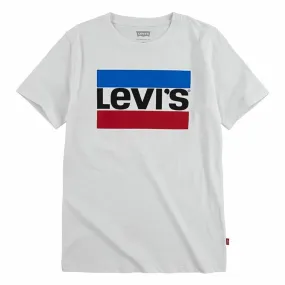 Children’s Short Sleeve T-Shirt Levi's Sportswear Logo White