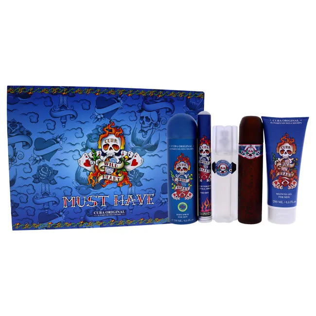 Cuba Wild Heart by Cuba for Men - 5 Pc Gift Set