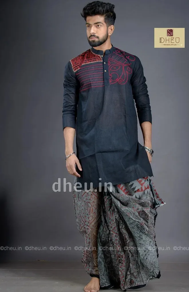 Dugga Elo-Designer Dhoti(Optional) Kurta Full Set