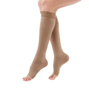 Duomed Advantage Soft Opaque Open Toe Knee Highs - 20-30 mmHg