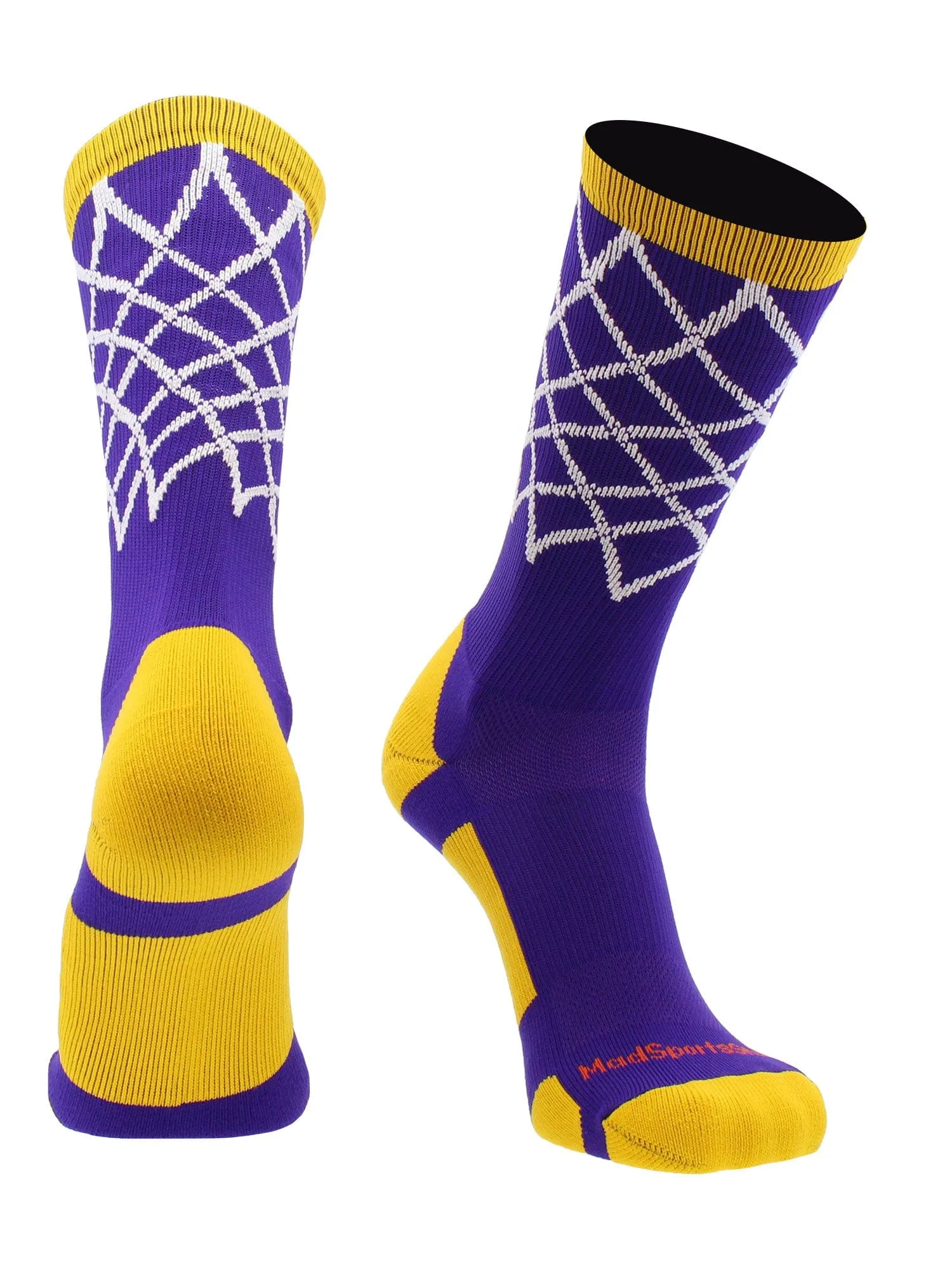 Elite Basketball Socks with Net Crew length - made in the USA