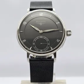 Elysee Mechanical Black Mesh Strap Men Watch 70932