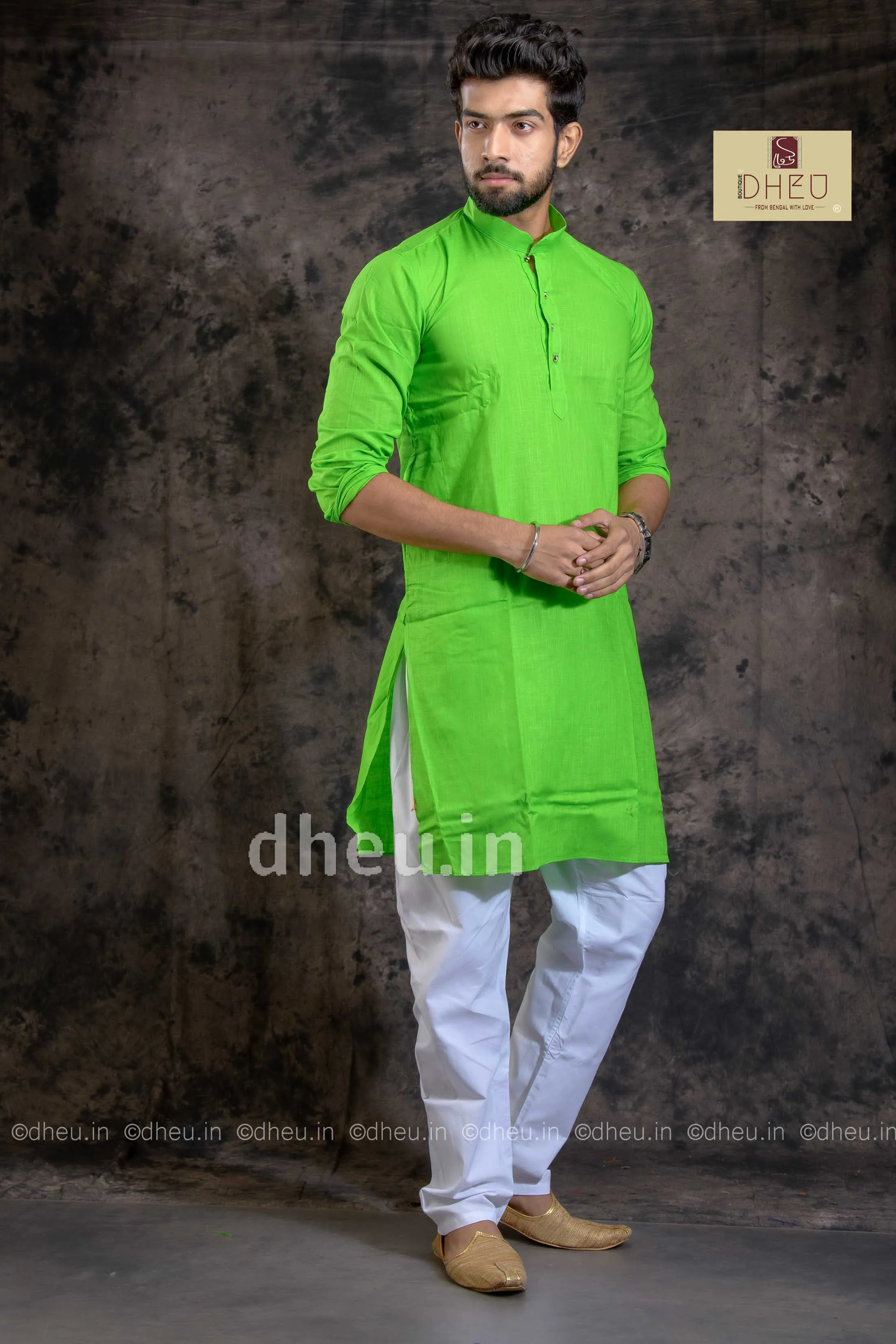 Fluroscent Green  Kurta for Men