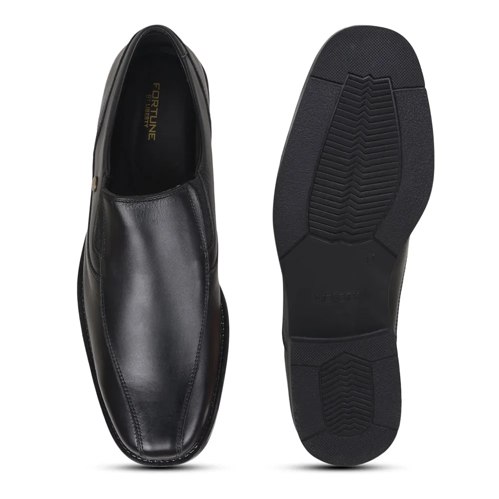 Fortune By Liberty Men ECO-02E Black Formal Non Lacing Shoes