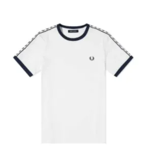 Fred Perry Authentic Taped Ringer Tee Snow White