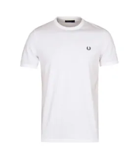 Fred Perry T-Shirt Ringer Tee White