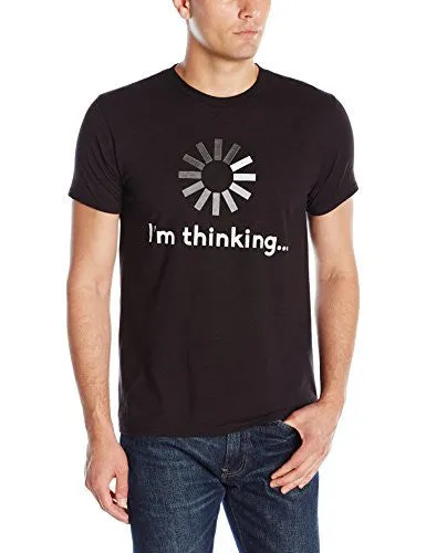 HANES MEN'S GRAPHIC TEE-HUMOR, I'M THINKING BLACK, X-LARGE