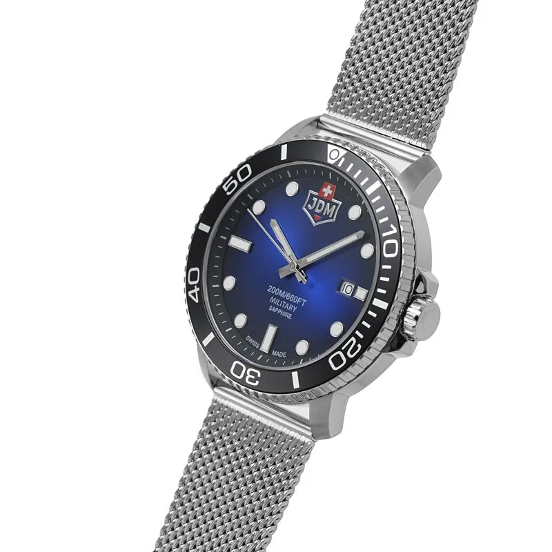 JDM Military (Jacques Du Manoir) - WG008-04 - Tango - Made In Switzerland - Sporty Wrist Watch for Men - 20 ATM