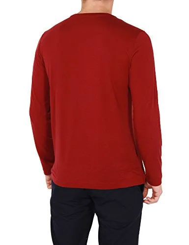 LACOSTE MEN'S LONG SLEEVE TOP IN SIZE 4-M RED