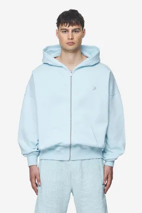 Leono Boxy Sweat Jacket Washed Baby Blue Baby Blue