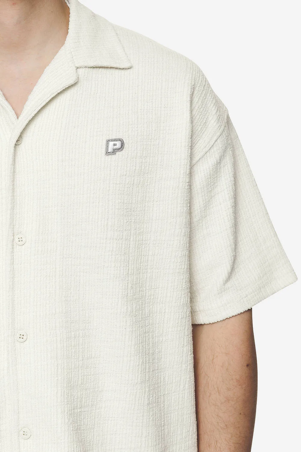 Libco Structured Knit Shirt Salty Cream