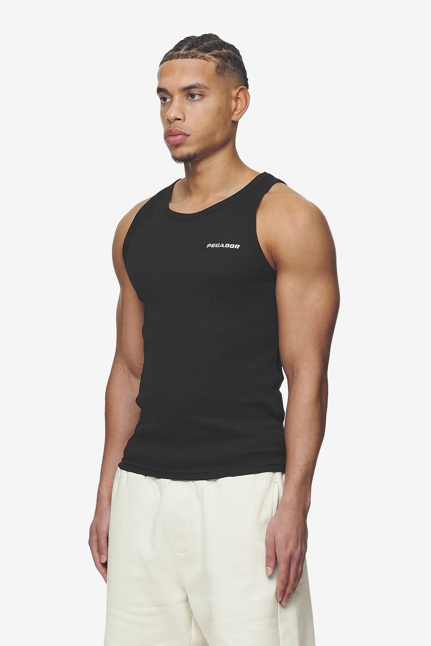 Logo Rib Undershirt Black