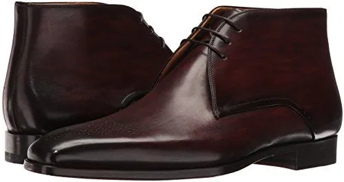 MAGNANNI MEN'S CAPRIO CHUKKA BOOT, MID BROWN, 12 M US