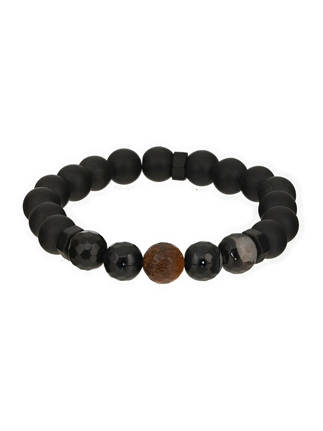 Men Black 3-Pack Bracelets