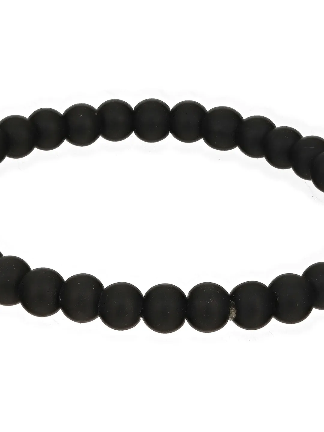 Men Black 3-Pack Bracelets