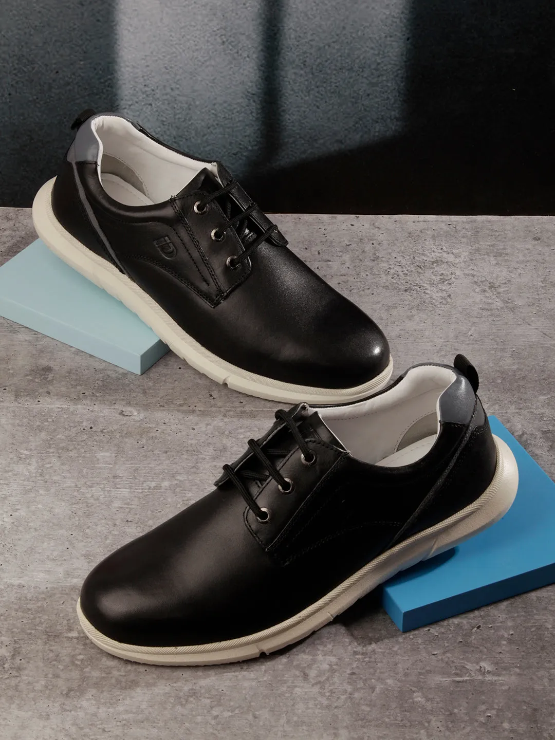 Men Black Leather Sneaker (ID3087)