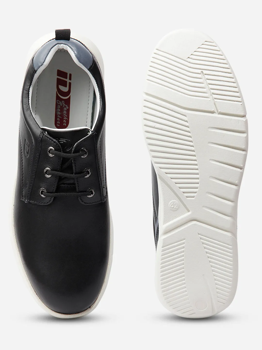 Men Black Leather Sneaker (ID3087)