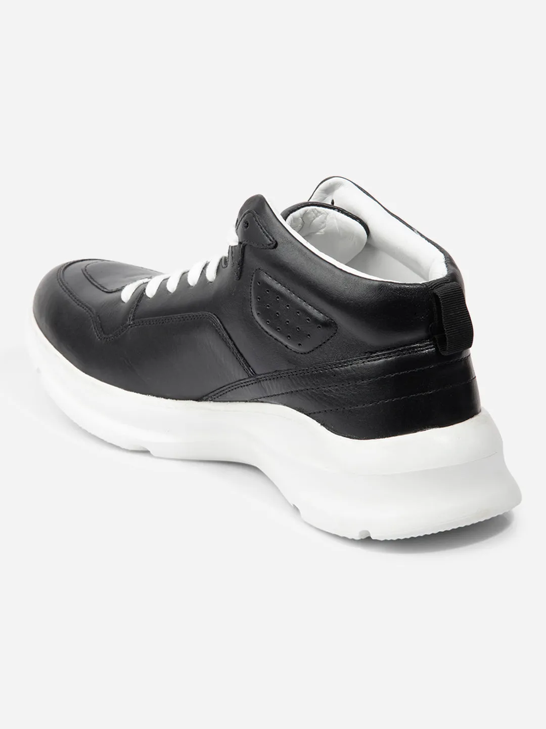 Men Black Leather Sneaker (ID3093)