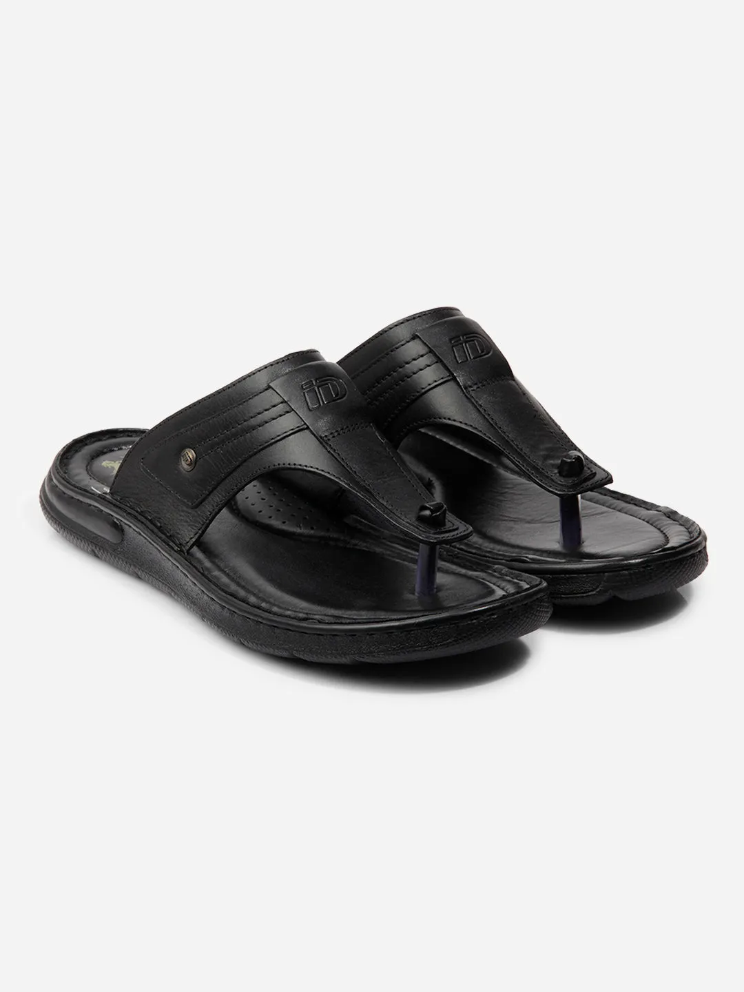 Men Black Sandal / Slipper (ID4217)