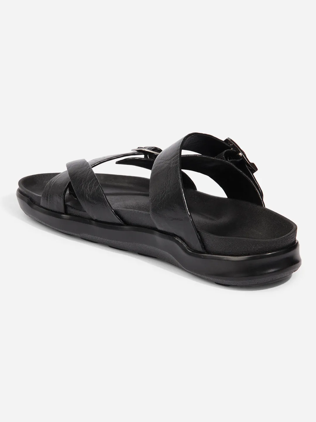 Men Black Sandal / Slipper (ID4223)