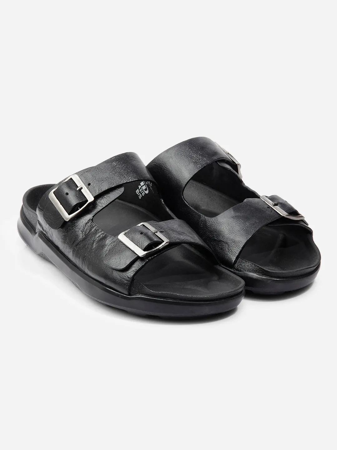 Men Black Sandal / Slipper (ID4224)