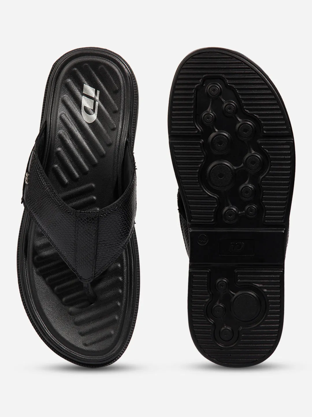 Men Black Sandal / Slipper (ID4234)