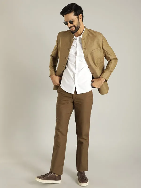 Men Full Sleeve Textured Blazer