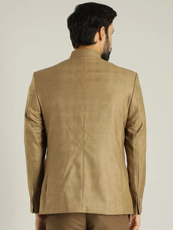 Men Full Sleeve Textured Blazer