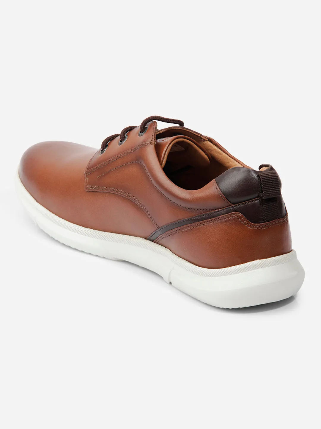 Men Tan Leather Sneaker (ID3087)