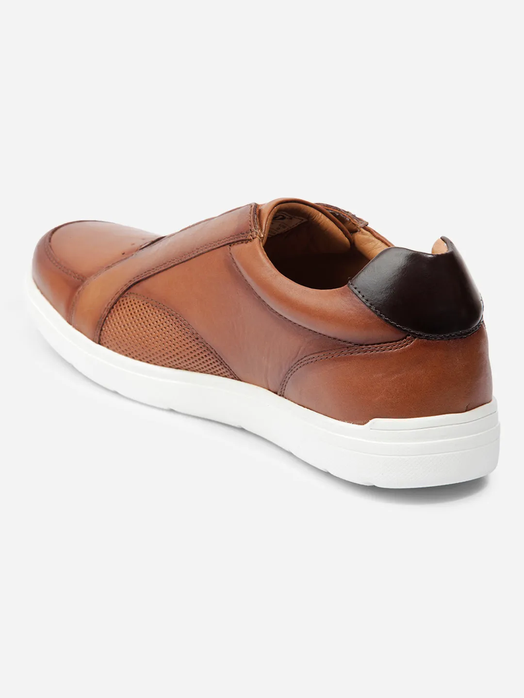 Men Tan Leather Sneaker (ID3088)