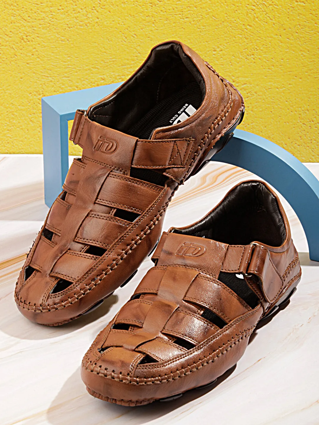 Men Tan Sandal / Slipper (ID4218)