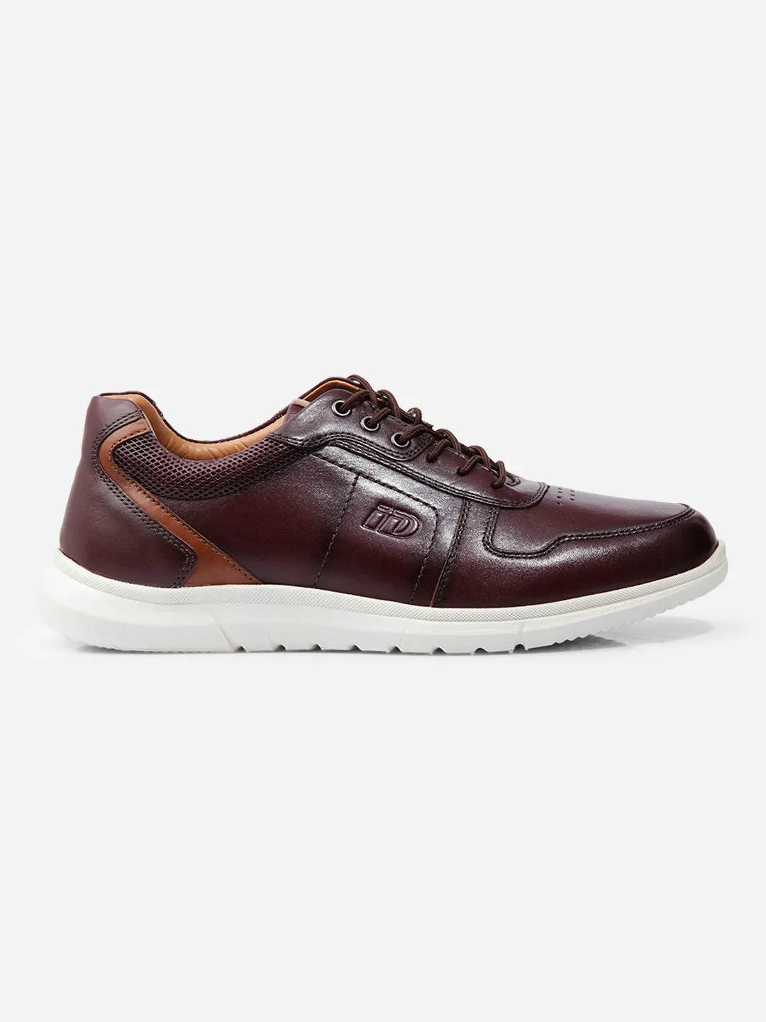 Men Wine Leather Sneaker (ID3086)