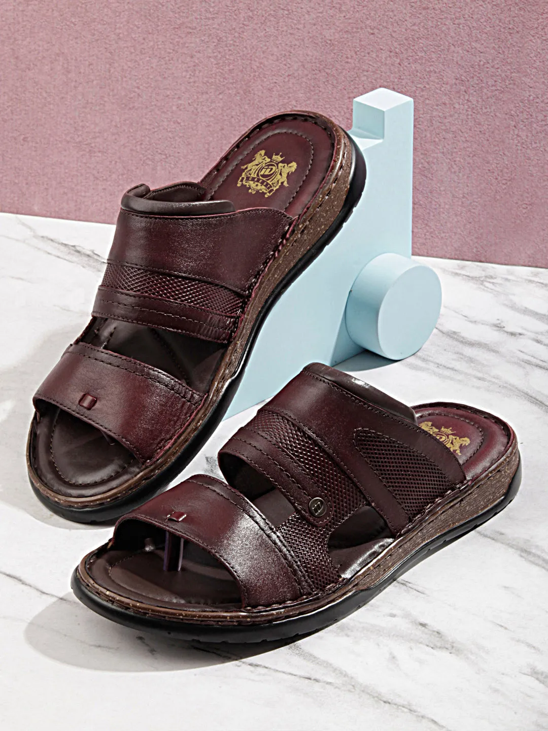 Men Wine Sandal / Slipper (ID4216)