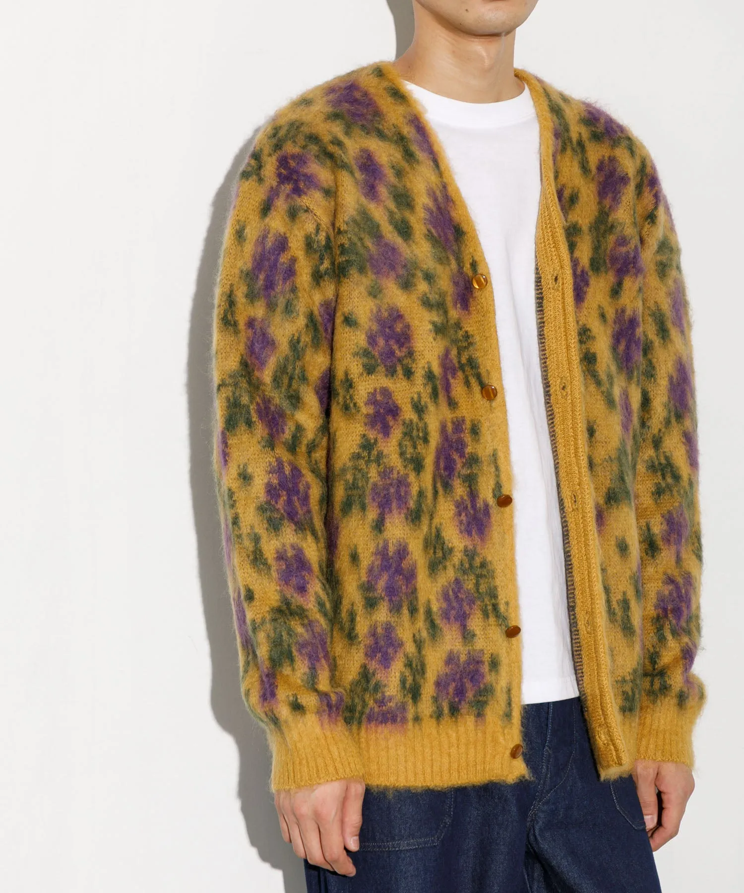 【MEN】NEEDLES Mohair Cardigan-Flower