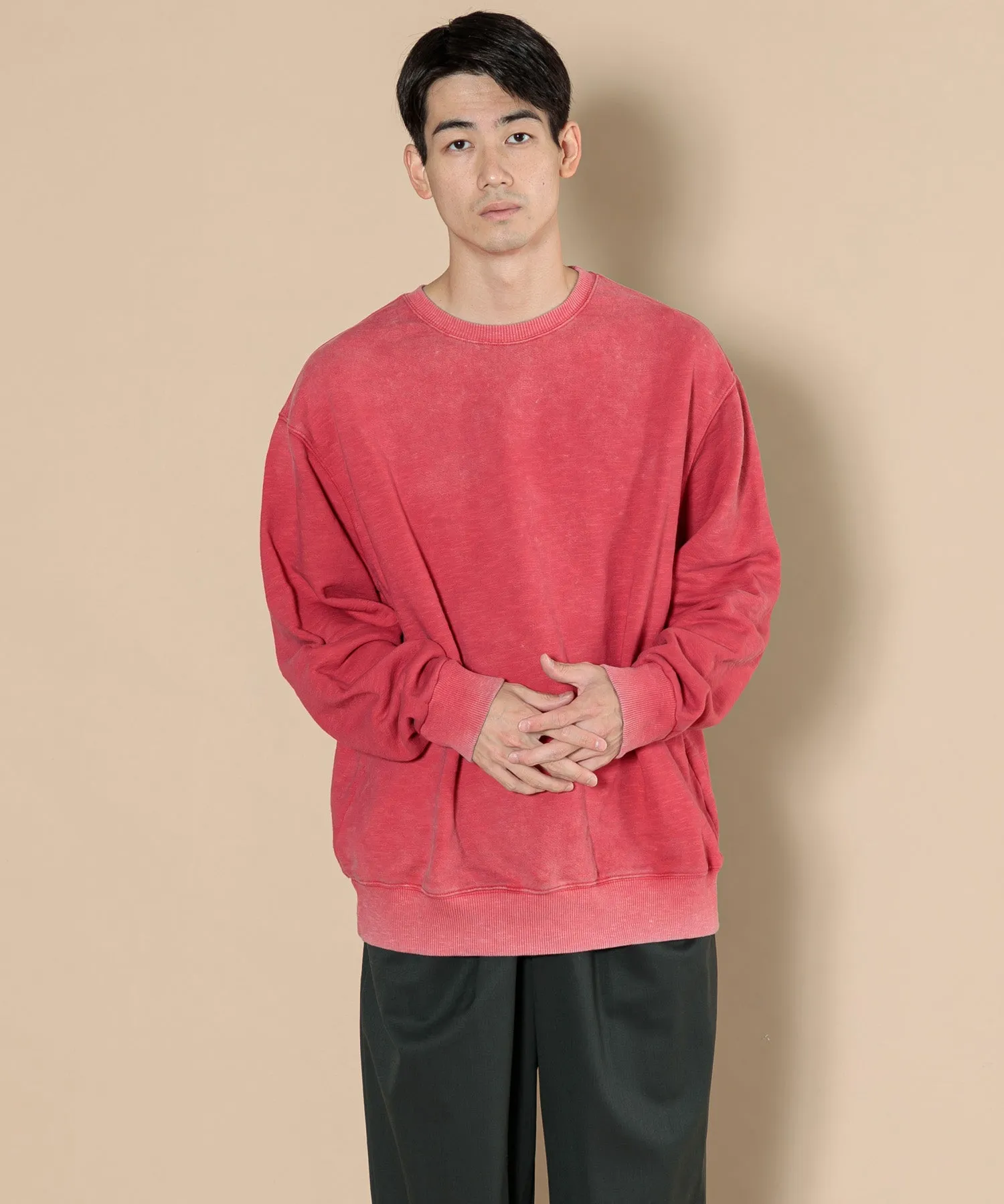 【MEN】OVERSIZED PULLOVER SWEAT TSHIRT