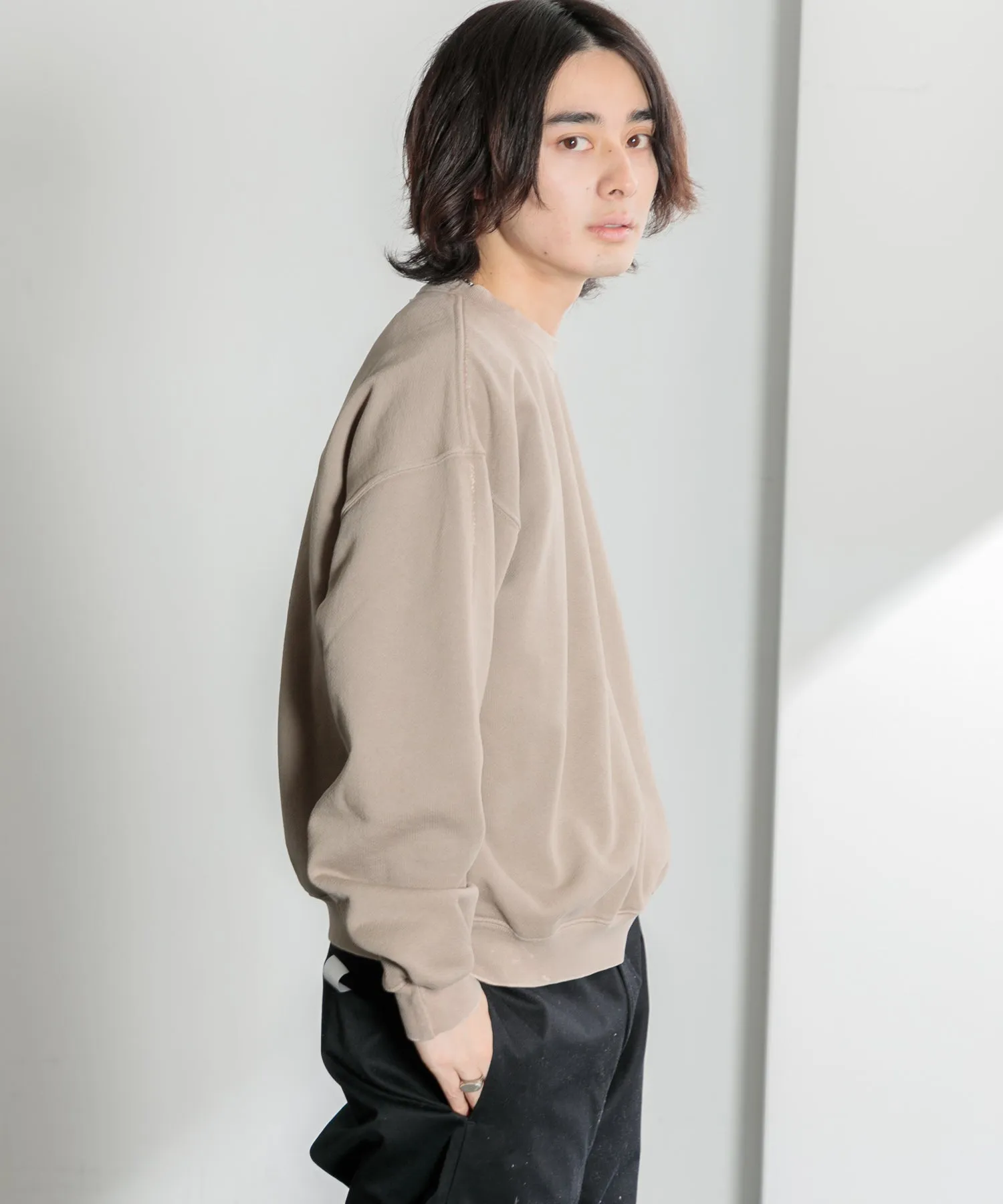 【MEN】OVERSIZED PULLOVER SWEAT TSHIRT