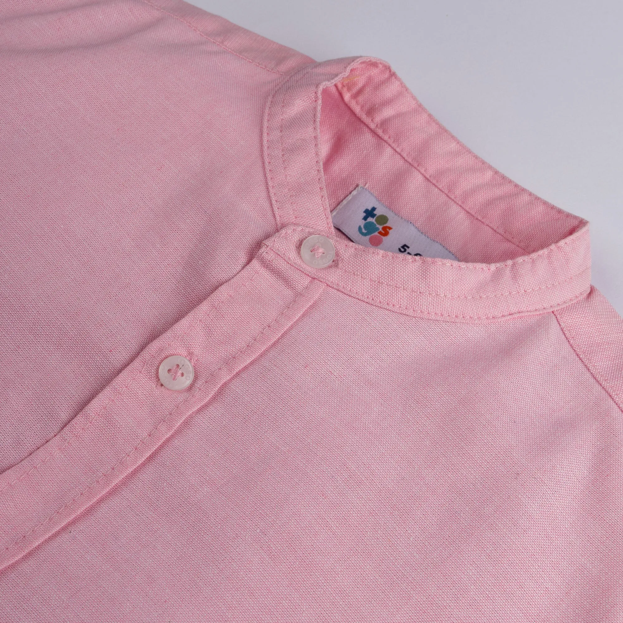 Pink Half Sleeves Casual Cotton Shirt