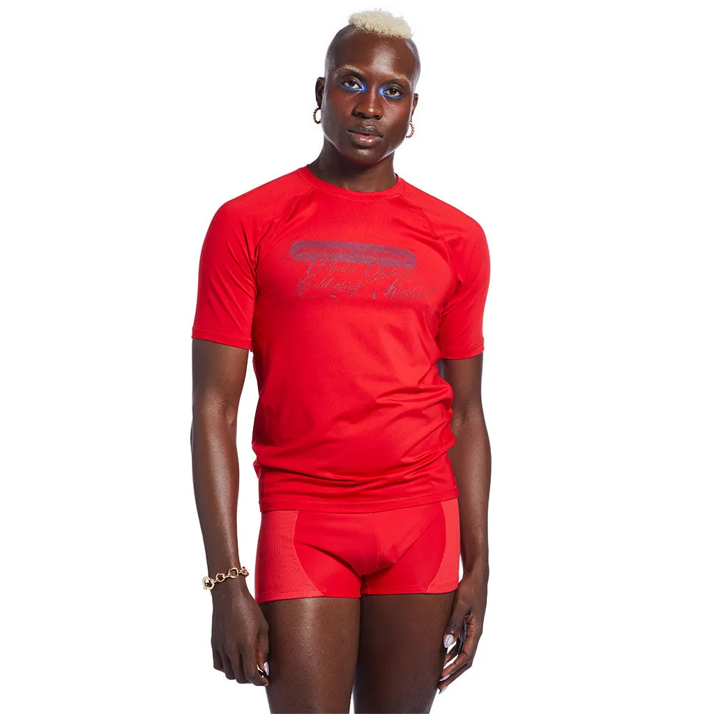 Riis Swim Short - Red Ribbed