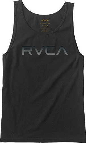 RVCA MEN'S BIG GRADIENT TANK, BLACK, LARGE